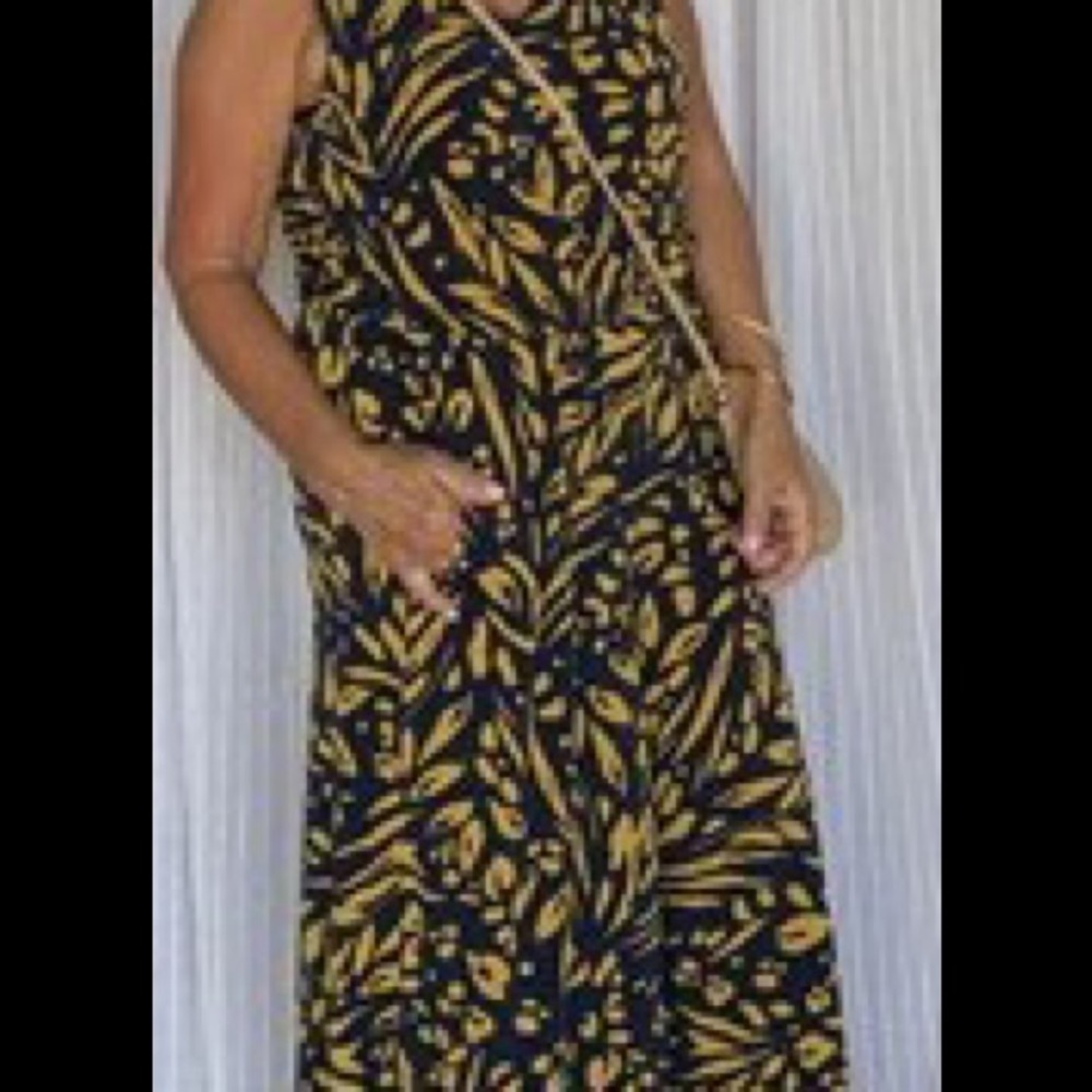 Blue-Gold Jumper 1 piece, sleeveless w/blouson - Picture 4 of 10